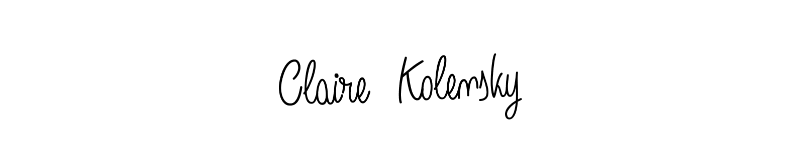 Make a beautiful signature design for name Claire  Kolensky. With this signature (Angelique-Rose-font-FFP) style, you can create a handwritten signature for free. Claire  Kolensky signature style 5 images and pictures png