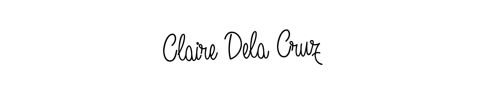 The best way (Angelique-Rose-font-FFP) to make a short signature is to pick only two or three words in your name. The name Claire Dela Cruz include a total of six letters. For converting this name. Claire Dela Cruz signature style 5 images and pictures png