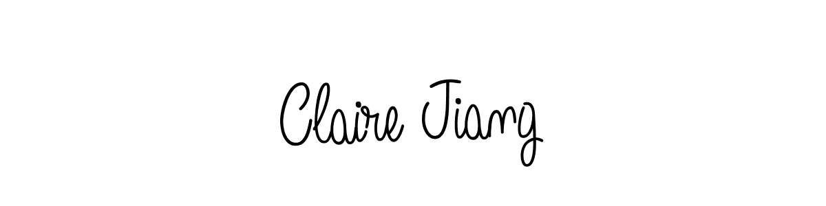 You should practise on your own different ways (Angelique-Rose-font-FFP) to write your name (Claire Jiang) in signature. don't let someone else do it for you. Claire Jiang signature style 5 images and pictures png