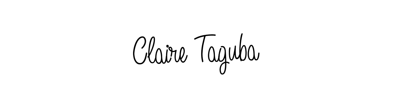 You should practise on your own different ways (Angelique-Rose-font-FFP) to write your name (Claire Taguba) in signature. don't let someone else do it for you. Claire Taguba signature style 5 images and pictures png
