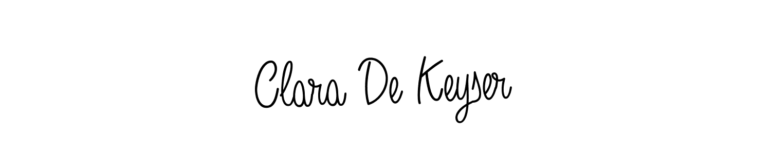 Use a signature maker to create a handwritten signature online. With this signature software, you can design (Angelique-Rose-font-FFP) your own signature for name Clara De Keyser. Clara De Keyser signature style 5 images and pictures png