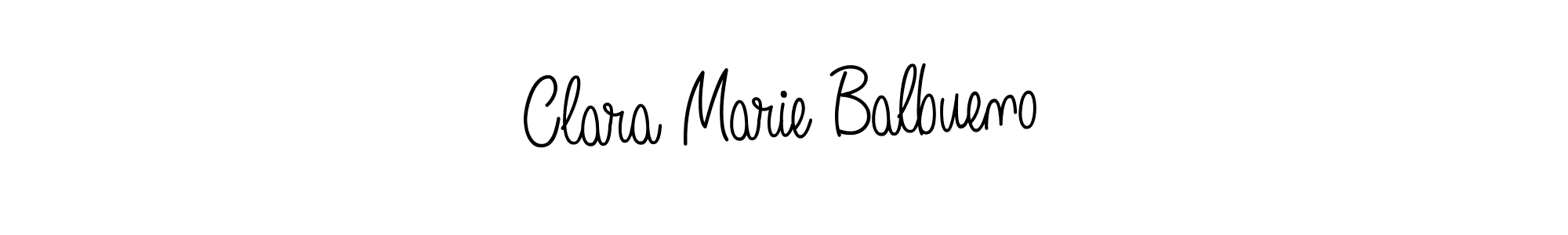 Create a beautiful signature design for name Clara Marie Balbueno. With this signature (Angelique-Rose-font-FFP) fonts, you can make a handwritten signature for free. Clara Marie Balbueno signature style 5 images and pictures png