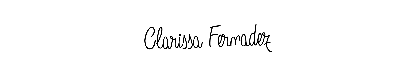 Angelique-Rose-font-FFP is a professional signature style that is perfect for those who want to add a touch of class to their signature. It is also a great choice for those who want to make their signature more unique. Get Clarissa Fernadez name to fancy signature for free. Clarissa Fernadez signature style 5 images and pictures png