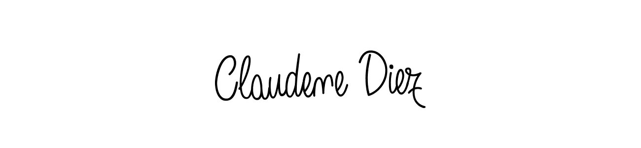 The best way (Angelique-Rose-font-FFP) to make a short signature is to pick only two or three words in your name. The name Claudene Diez include a total of six letters. For converting this name. Claudene Diez signature style 5 images and pictures png