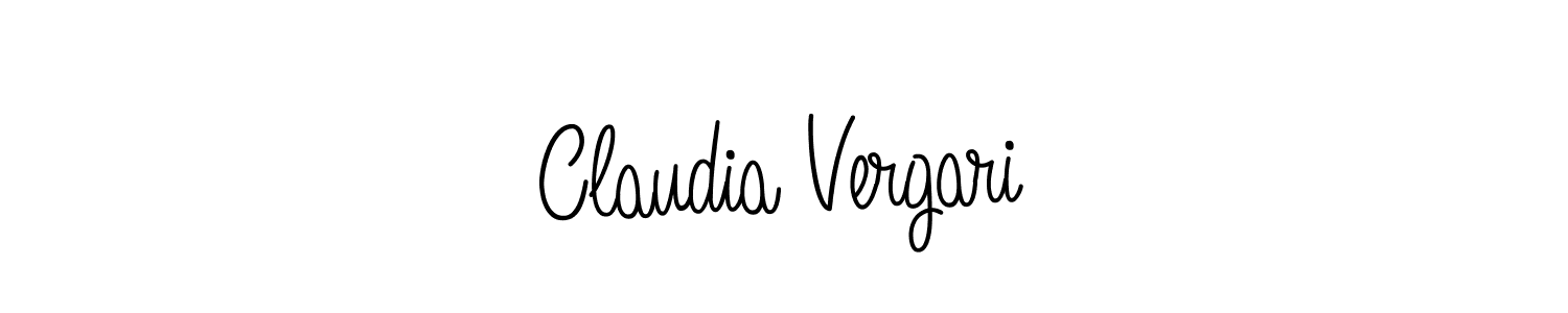 How to make Claudia Vergari name signature. Use Angelique-Rose-font-FFP style for creating short signs online. This is the latest handwritten sign. Claudia Vergari signature style 5 images and pictures png