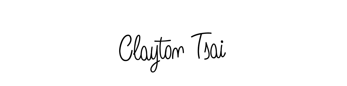 The best way (Angelique-Rose-font-FFP) to make a short signature is to pick only two or three words in your name. The name Clayton Tsai include a total of six letters. For converting this name. Clayton Tsai signature style 5 images and pictures png