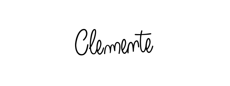 Use a signature maker to create a handwritten signature online. With this signature software, you can design (Angelique-Rose-font-FFP) your own signature for name Clemente. Clemente signature style 5 images and pictures png