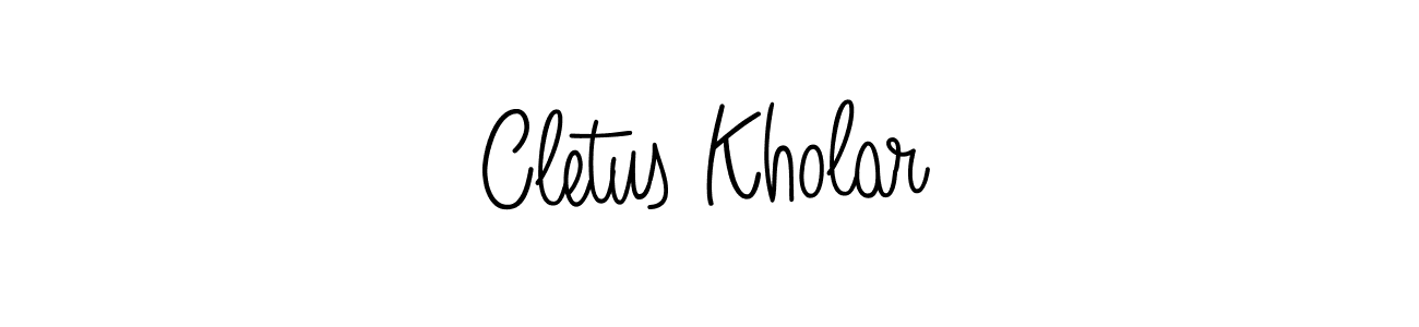 You should practise on your own different ways (Angelique-Rose-font-FFP) to write your name (Cletus Kholar) in signature. don't let someone else do it for you. Cletus Kholar signature style 5 images and pictures png