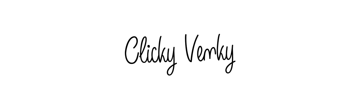 Also we have Clicky Venky name is the best signature style. Create professional handwritten signature collection using Angelique-Rose-font-FFP autograph style. Clicky Venky signature style 5 images and pictures png