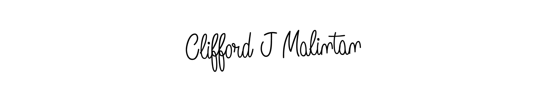 Make a beautiful signature design for name Clifford J Malintan. With this signature (Angelique-Rose-font-FFP) style, you can create a handwritten signature for free. Clifford J Malintan signature style 5 images and pictures png