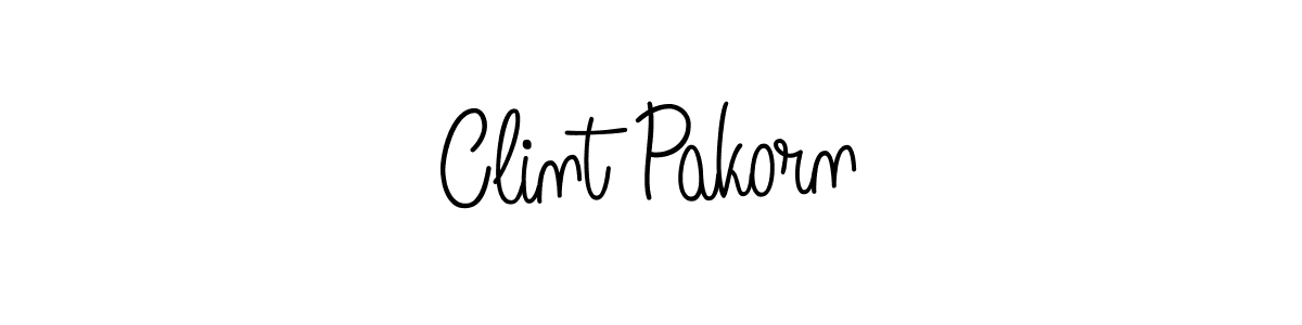 How to make Clint Pakorn name signature. Use Angelique-Rose-font-FFP style for creating short signs online. This is the latest handwritten sign. Clint Pakorn signature style 5 images and pictures png