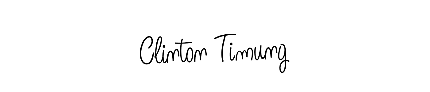 Create a beautiful signature design for name Clinton Timung. With this signature (Angelique-Rose-font-FFP) fonts, you can make a handwritten signature for free. Clinton Timung signature style 5 images and pictures png