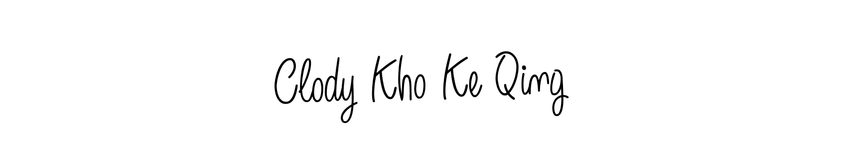 Also You can easily find your signature by using the search form. We will create Clody Kho Ke Qing name handwritten signature images for you free of cost using Angelique-Rose-font-FFP sign style. Clody Kho Ke Qing signature style 5 images and pictures png