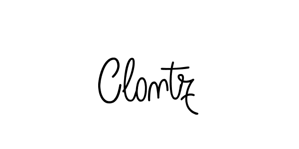 Clontz stylish signature style. Best Handwritten Sign (Angelique-Rose-font-FFP) for my name. Handwritten Signature Collection Ideas for my name Clontz. Clontz signature style 5 images and pictures png