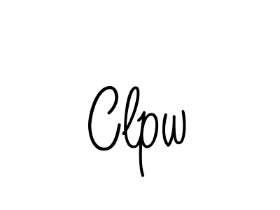 Use a signature maker to create a handwritten signature online. With this signature software, you can design (Angelique-Rose-font-FFP) your own signature for name Clpw. Clpw signature style 5 images and pictures png