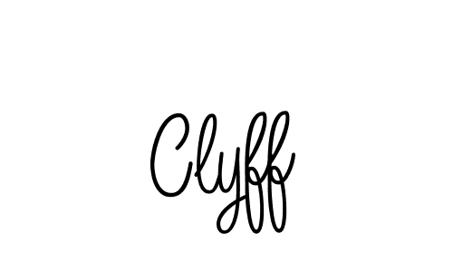 Use a signature maker to create a handwritten signature online. With this signature software, you can design (Angelique-Rose-font-FFP) your own signature for name Clyff. Clyff signature style 5 images and pictures png