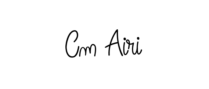 Use a signature maker to create a handwritten signature online. With this signature software, you can design (Angelique-Rose-font-FFP) your own signature for name Cm Airi. Cm Airi signature style 5 images and pictures png