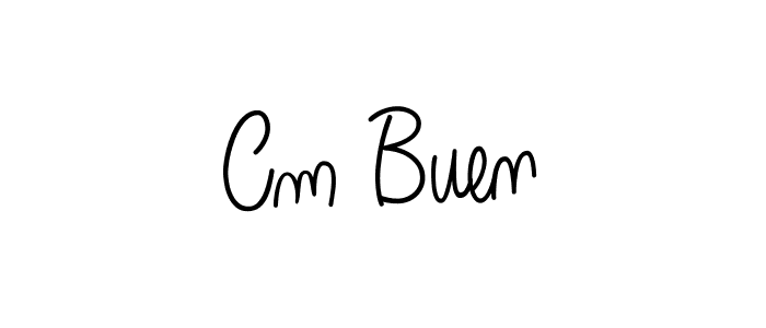 Make a beautiful signature design for name Cm Buen. With this signature (Angelique-Rose-font-FFP) style, you can create a handwritten signature for free. Cm Buen signature style 5 images and pictures png