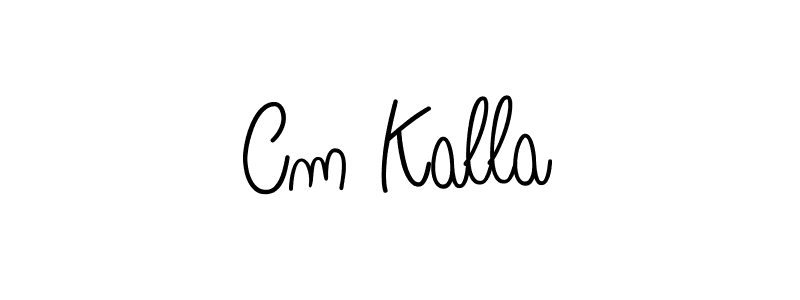 Design your own signature with our free online signature maker. With this signature software, you can create a handwritten (Angelique-Rose-font-FFP) signature for name Cm Kalla. Cm Kalla signature style 5 images and pictures png