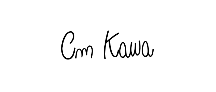 Make a beautiful signature design for name Cm Kawa. With this signature (Angelique-Rose-font-FFP) style, you can create a handwritten signature for free. Cm Kawa signature style 5 images and pictures png