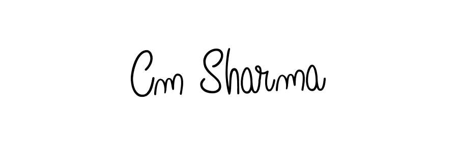You should practise on your own different ways (Angelique-Rose-font-FFP) to write your name (Cm Sharma) in signature. don't let someone else do it for you. Cm Sharma signature style 5 images and pictures png