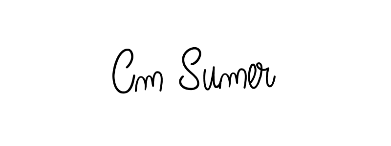 The best way (Angelique-Rose-font-FFP) to make a short signature is to pick only two or three words in your name. The name Cm Sumer include a total of six letters. For converting this name. Cm Sumer signature style 5 images and pictures png