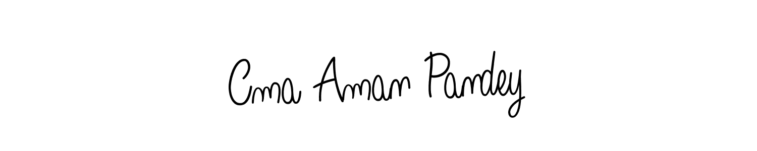 Use a signature maker to create a handwritten signature online. With this signature software, you can design (Angelique-Rose-font-FFP) your own signature for name Cma Aman Pandey. Cma Aman Pandey signature style 5 images and pictures png