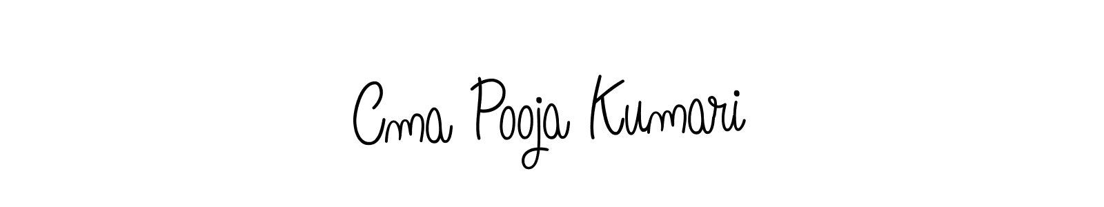 Also we have Cma Pooja Kumari name is the best signature style. Create professional handwritten signature collection using Angelique-Rose-font-FFP autograph style. Cma Pooja Kumari signature style 5 images and pictures png