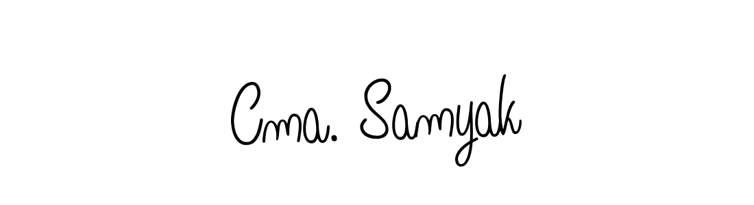 Cma. Samyak stylish signature style. Best Handwritten Sign (Angelique-Rose-font-FFP) for my name. Handwritten Signature Collection Ideas for my name Cma. Samyak. Cma. Samyak signature style 5 images and pictures png