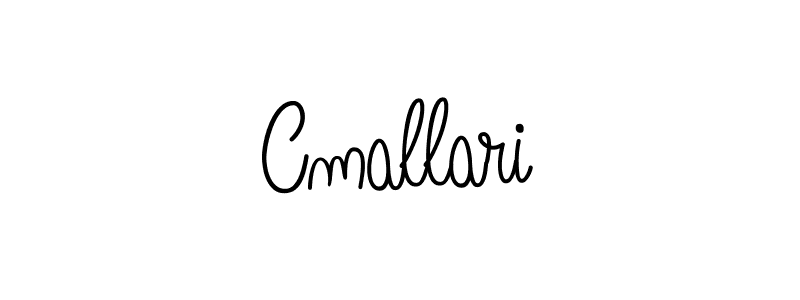 Use a signature maker to create a handwritten signature online. With this signature software, you can design (Angelique-Rose-font-FFP) your own signature for name Cmallari. Cmallari signature style 5 images and pictures png