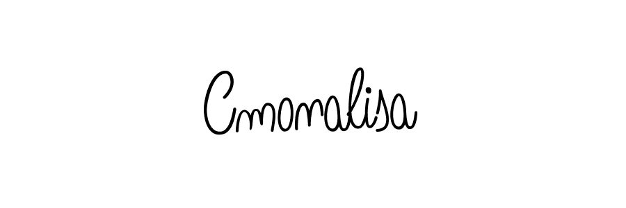 You should practise on your own different ways (Angelique-Rose-font-FFP) to write your name (Cmonalisa) in signature. don't let someone else do it for you. Cmonalisa signature style 5 images and pictures png