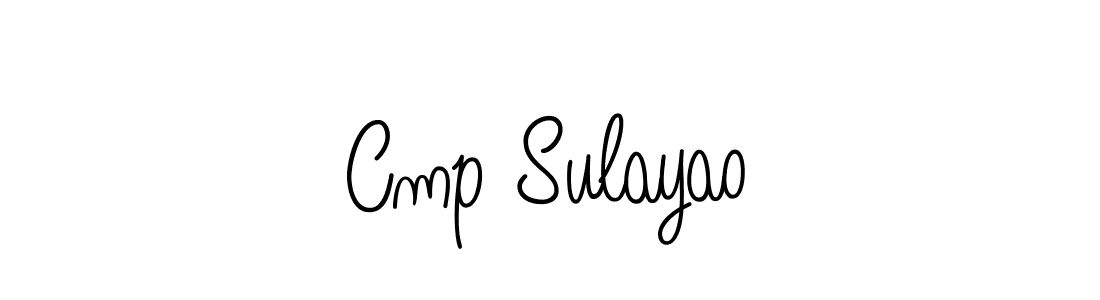 You should practise on your own different ways (Angelique-Rose-font-FFP) to write your name (Cmp Sulayao) in signature. don't let someone else do it for you. Cmp Sulayao signature style 5 images and pictures png