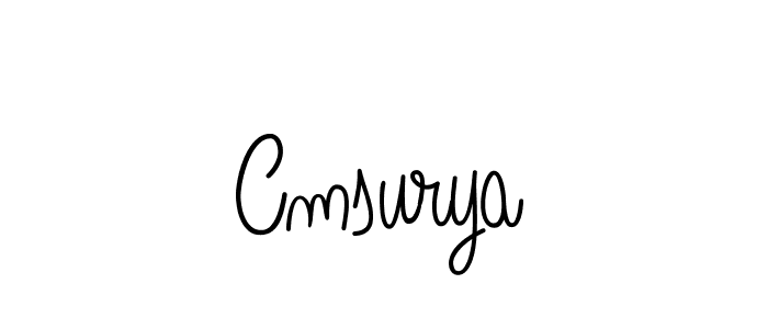 The best way (Angelique-Rose-font-FFP) to make a short signature is to pick only two or three words in your name. The name Cmsurya include a total of six letters. For converting this name. Cmsurya signature style 5 images and pictures png
