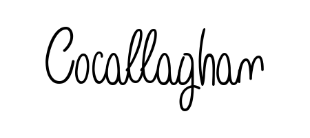 A timeless handwritten aesthetic for Cocallaghan. The Angelique-Rose-font-FFP font gives your signature a handcrafted feel with natural curves. Cocallaghan signature style 5 images and pictures png