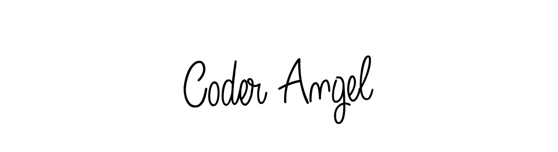 Create a beautiful signature design for name Coder Angel. With this signature (Angelique-Rose-font-FFP) fonts, you can make a handwritten signature for free. Coder Angel signature style 5 images and pictures png