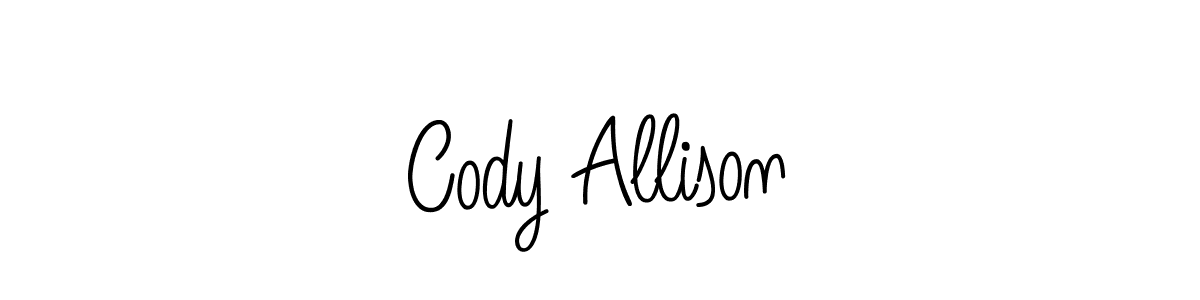 Use a signature maker to create a handwritten signature online. With this signature software, you can design (Angelique-Rose-font-FFP) your own signature for name Cody Allison. Cody Allison signature style 5 images and pictures png
