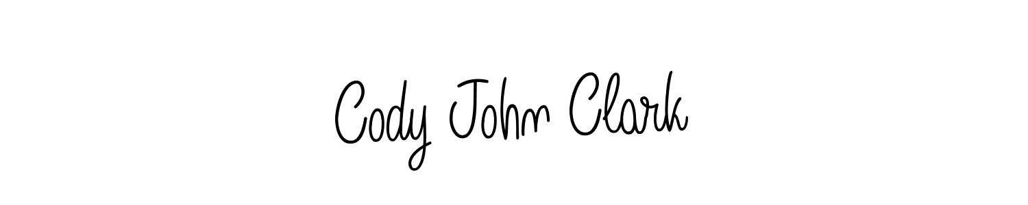 Use a signature maker to create a handwritten signature online. With this signature software, you can design (Angelique-Rose-font-FFP) your own signature for name Cody John Clark. Cody John Clark signature style 5 images and pictures png