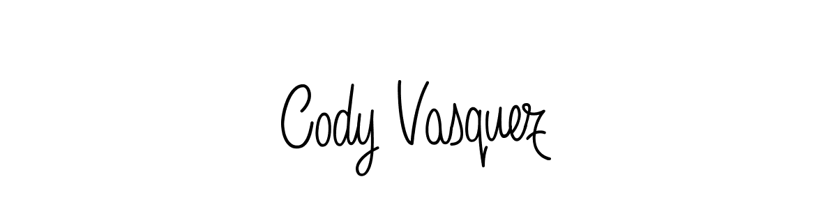 Cody Vasquez stylish signature style. Best Handwritten Sign (Angelique-Rose-font-FFP) for my name. Handwritten Signature Collection Ideas for my name Cody Vasquez. Cody Vasquez signature style 5 images and pictures png