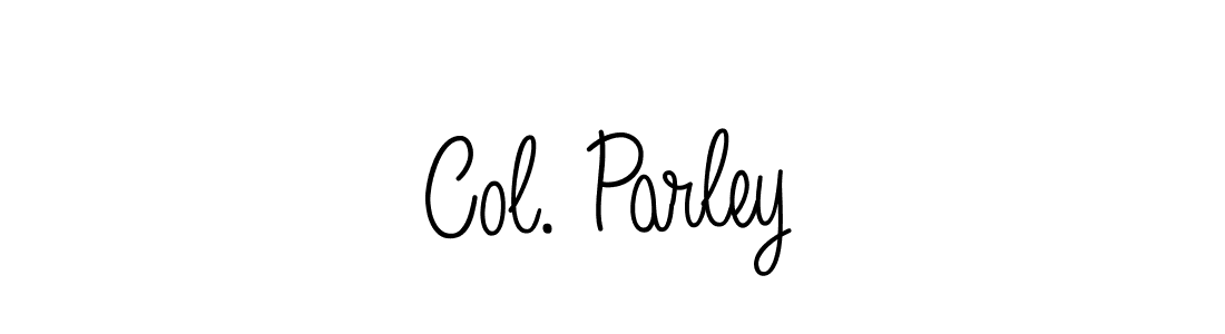 Make a short Col. Parley signature style. Manage your documents anywhere anytime using Angelique-Rose-font-FFP. Create and add eSignatures, submit forms, share and send files easily. Col. Parley signature style 5 images and pictures png