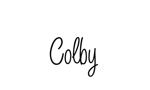 Make a beautiful signature design for name Colby. With this signature (Angelique-Rose-font-FFP) style, you can create a handwritten signature for free. Colby signature style 5 images and pictures png