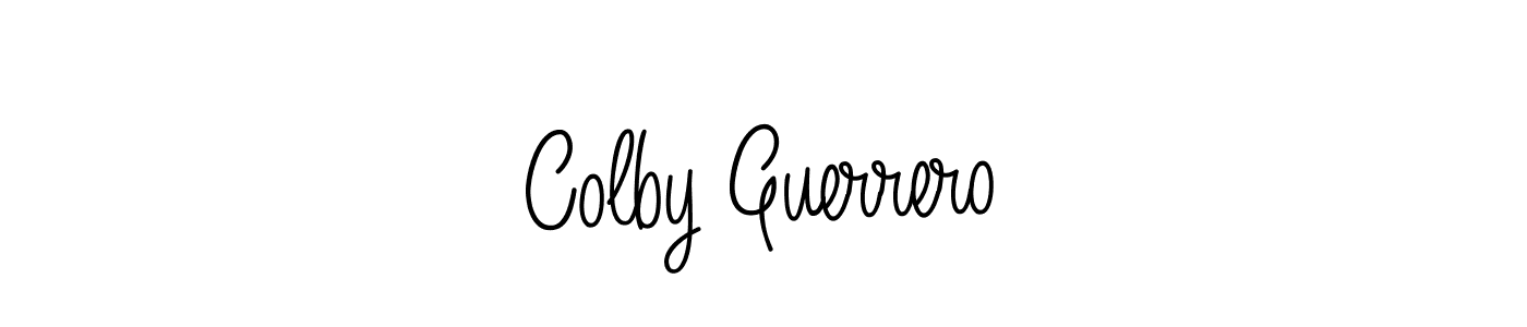 Design your own signature with our free online signature maker. With this signature software, you can create a handwritten (Angelique-Rose-font-FFP) signature for name Colby Guerrero. Colby Guerrero signature style 5 images and pictures png