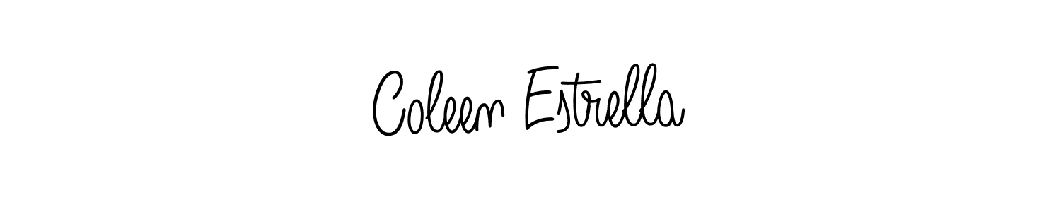 How to make Coleen Estrella signature? Angelique-Rose-font-FFP is a professional autograph style. Create handwritten signature for Coleen Estrella name. Coleen Estrella signature style 5 images and pictures png