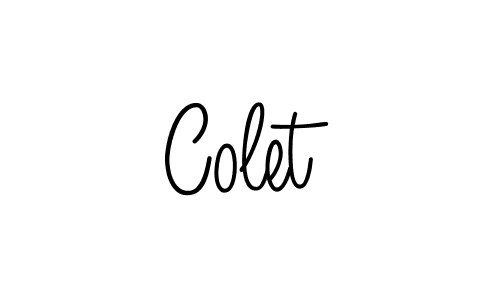 Also You can easily find your signature by using the search form. We will create Colet name handwritten signature images for you free of cost using Angelique-Rose-font-FFP sign style. Colet signature style 5 images and pictures png