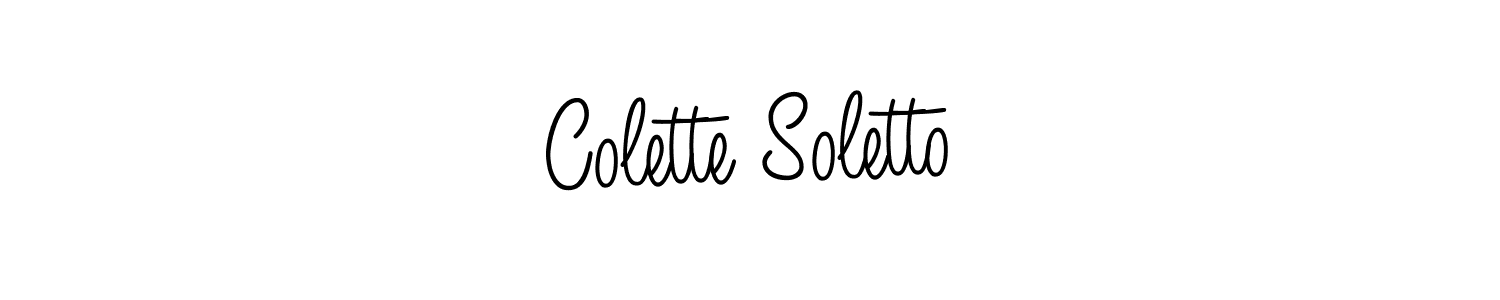 Design your own signature with our free online signature maker. With this signature software, you can create a handwritten (Angelique-Rose-font-FFP) signature for name Colette Soletto. Colette Soletto signature style 5 images and pictures png