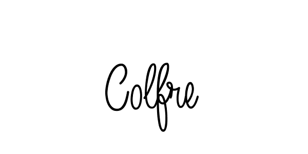 Use a signature maker to create a handwritten signature online. With this signature software, you can design (Angelique-Rose-font-FFP) your own signature for name Colfre. Colfre signature style 5 images and pictures png