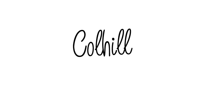 Make a beautiful signature design for name Colhill. With this signature (Angelique-Rose-font-FFP) style, you can create a handwritten signature for free. Colhill signature style 5 images and pictures png