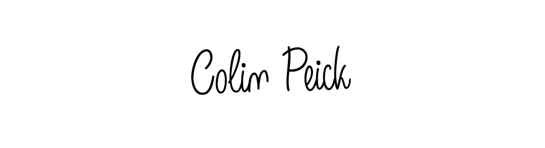 The best way (Angelique-Rose-font-FFP) to make a short signature is to pick only two or three words in your name. The name Colin Peick include a total of six letters. For converting this name. Colin Peick signature style 5 images and pictures png