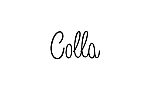 Create a beautiful signature design for name Colla. With this signature (Angelique-Rose-font-FFP) fonts, you can make a handwritten signature for free. Colla signature style 5 images and pictures png