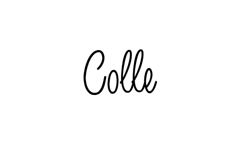Create a beautiful signature design for name Colle. With this signature (Angelique-Rose-font-FFP) fonts, you can make a handwritten signature for free. Colle signature style 5 images and pictures png