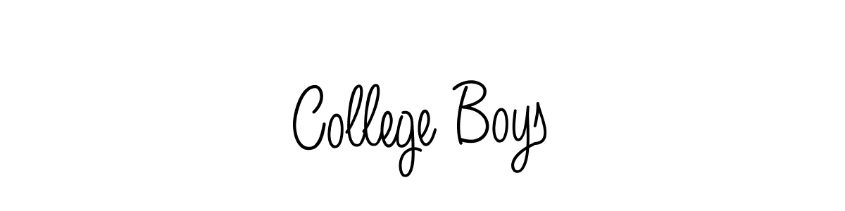 The best way (Angelique-Rose-font-FFP) to make a short signature is to pick only two or three words in your name. The name College Boys include a total of six letters. For converting this name. College Boys signature style 5 images and pictures png